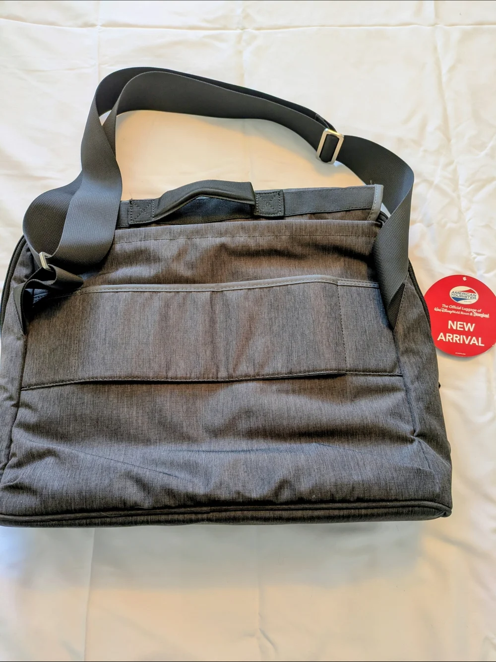 American Tourister Dark Gray Messenger Bag with Black Strap